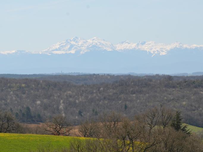 Grand gite Piboulette dans ferme bio avec vue sur les Pyrénées