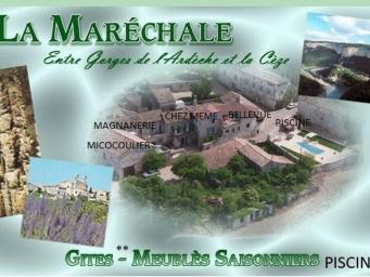 LA MARECHALE mas Ardéchois appartements classés 2** de 5 à 20 personnes