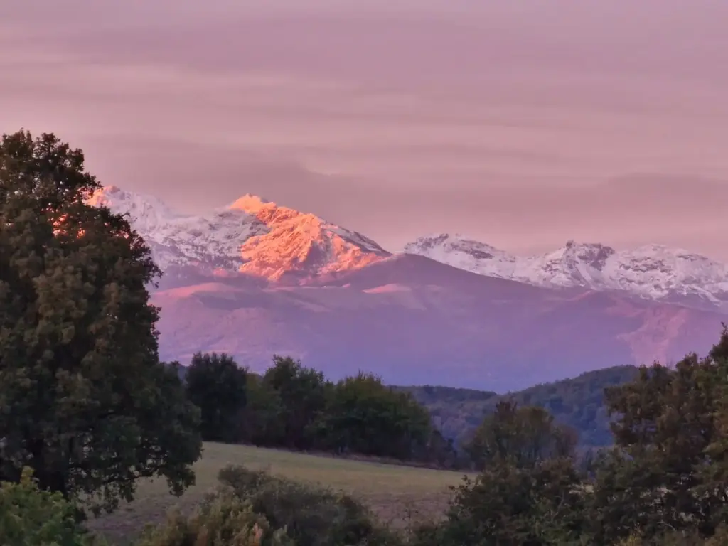 Gîte 2 personnes, vue Pyrénées, pleine nature, piscine