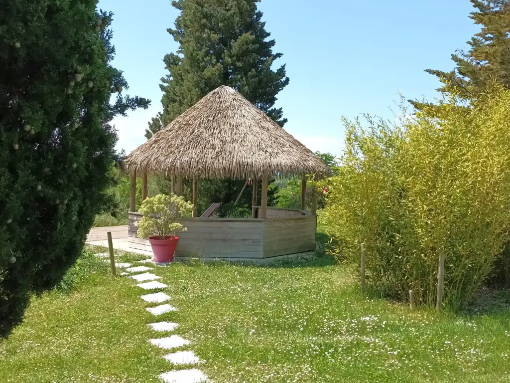 Gîte 2 personnes, vue Pyrénées, pleine nature, piscine