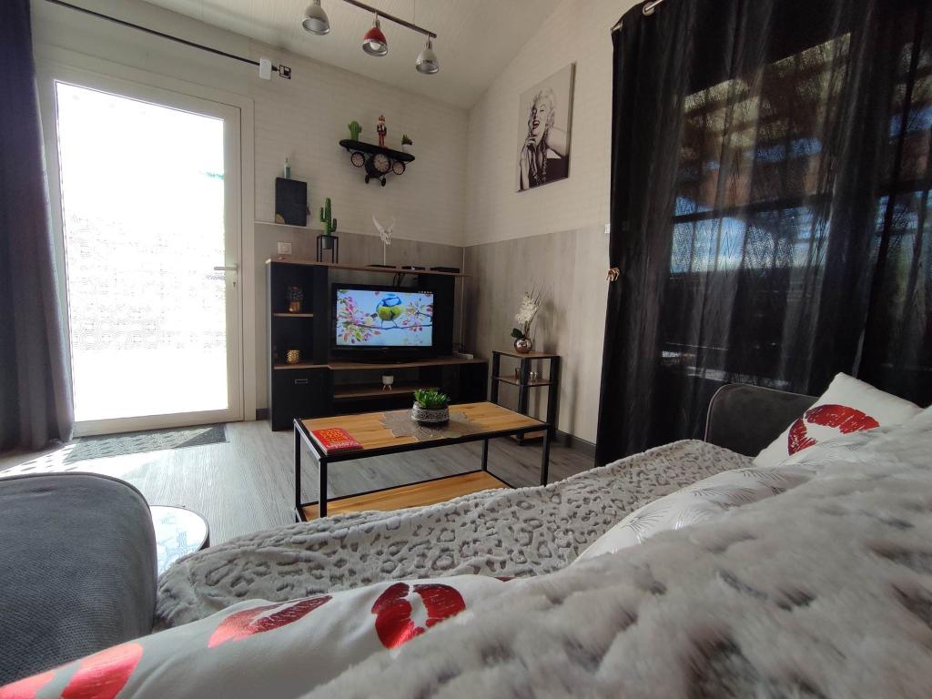 COSY OCCITAN  Carcassonne gite classé 3 * indépendant  baignoire balneo  2/4 personnes terrasse sur terrain clos bien situé
