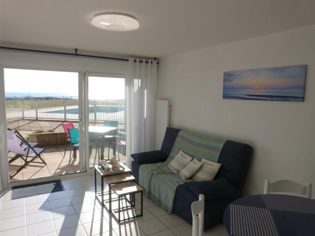 APPARTEMENT FACE A L'OCEAN, CLASSE 3 ETOILES AVEC TENNIS ET PISCINE