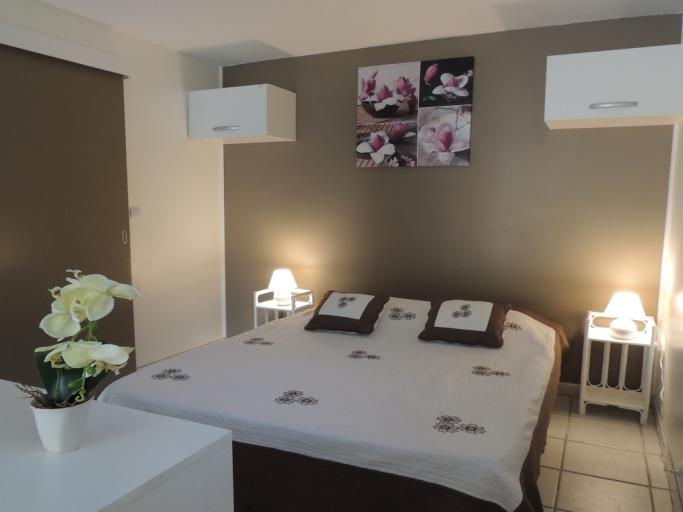 Meublé avec piscine 2 à 3 personnes ,en rez de chaussée de villa , accès indépendant