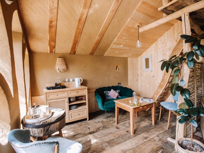 Ecolodge dans la prairie