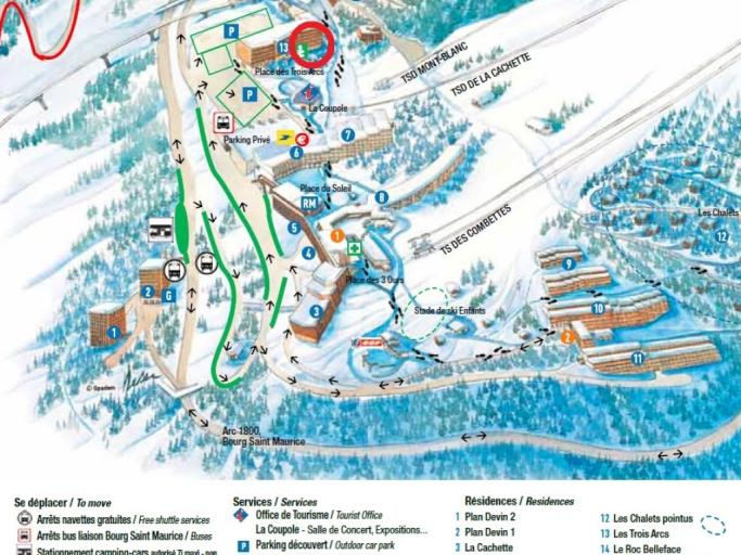 Les Arcs 1600 : Appartement 2 chambres idéalement situé, spacieux et fonctionnel